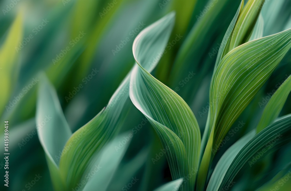 Close Up of Lush Green Leaves in Natural Abstract Pattern Close Up of Lush Green Leaves in Natural Abstract Pattern