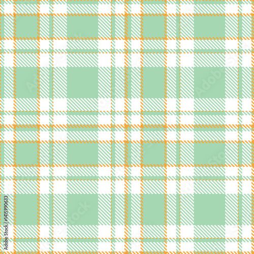 Plaid pattern seamless. Vivid butterscotch & Highland hospital green Tartan Fabric Design. 