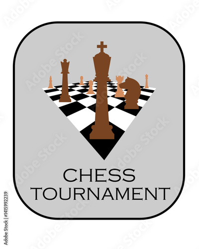 Icono torneo de juego de ajedrez.