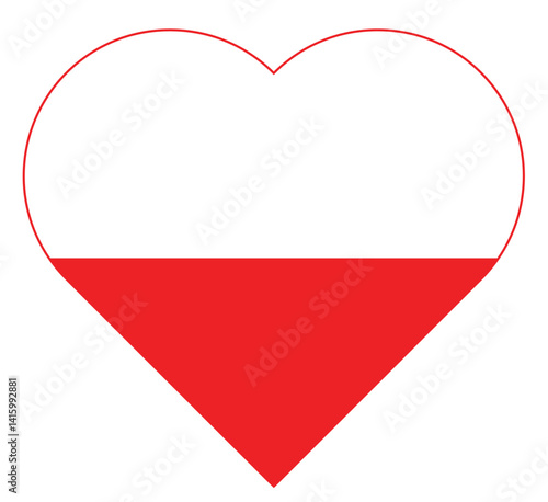 Free Download Love Heart Poland Flag Europe Country - GFXLoad
