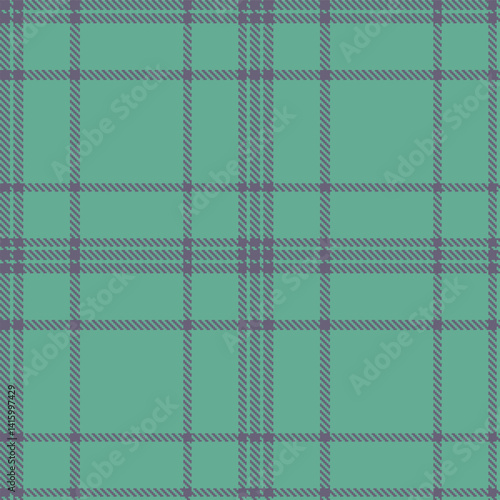 Traditional Rustic purplish grey & Dusty dull teal Seamless Tartan Fabric Design