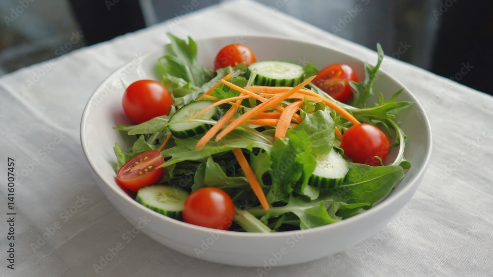 Delicious garden salad with fresh ingredients, perfect for a healthy meal or snack. Delicious garden salad with fresh ingredients, perfect for a healthy meal or snack.