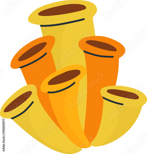  Colorful Sea Sponges Illustration