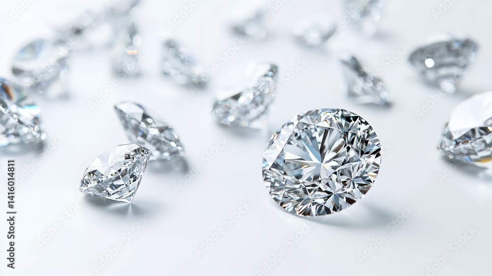 Collection of Sparkling Diamonds, Symbolizing Luxury, Wealth and Investment Collection of Sparkling Diamonds, Symbolizing Luxury, Wealth and Investment