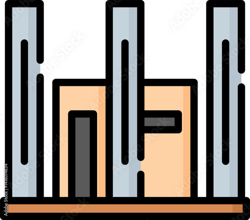 apartheid museum illustration on a white background     