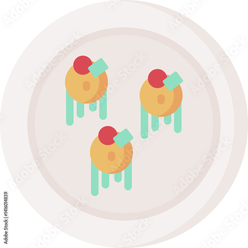appetizer illustration on a white background   