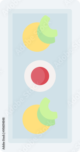 appetizer illustration on a white background   