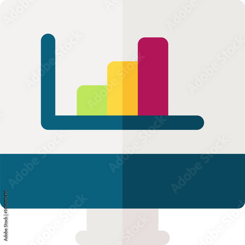 bar chart illustration on a white background  