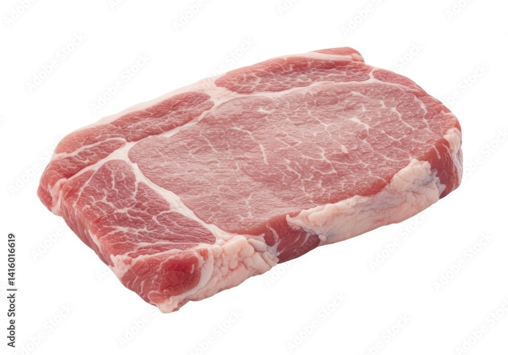 Fresh raw pork chop cutlet isolated on white background Fresh raw pork chop cutlet isolated on white background