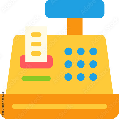 cashier machine illustration on a white background     