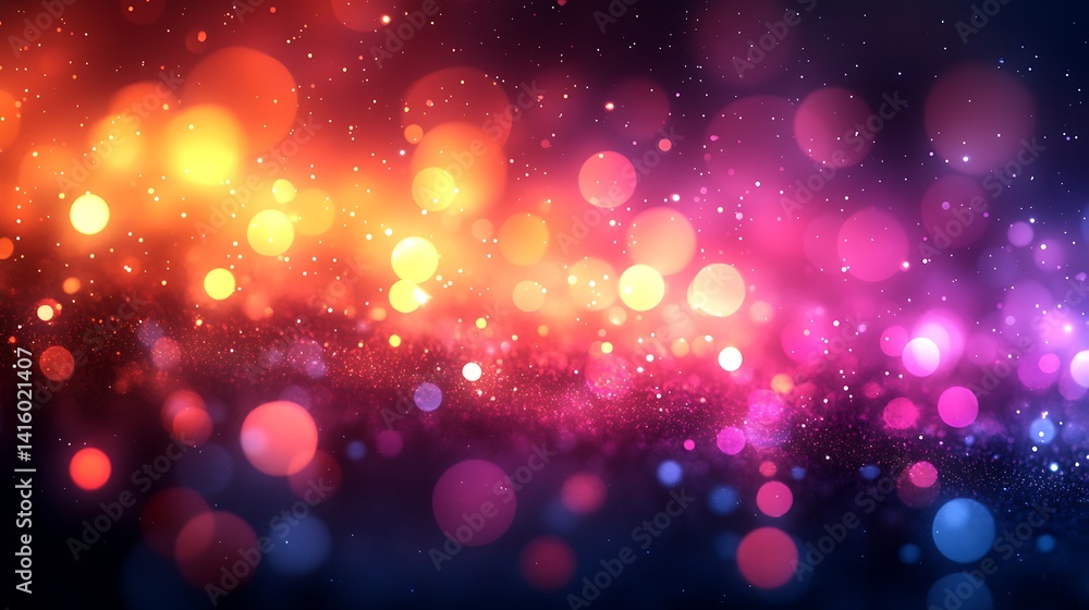 Bokeh Lights Photo With Defocused Sparkles And Orange Pink And Blue Gradient Bokeh Lights Photo With Defocused Sparkles And Orange Pink And Blue Gradient
