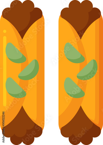 enchilada illustration on a white background     