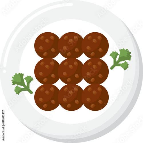 falafel illustration on a white background  