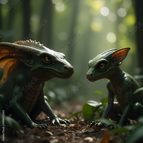 two weird creatures in the jungle