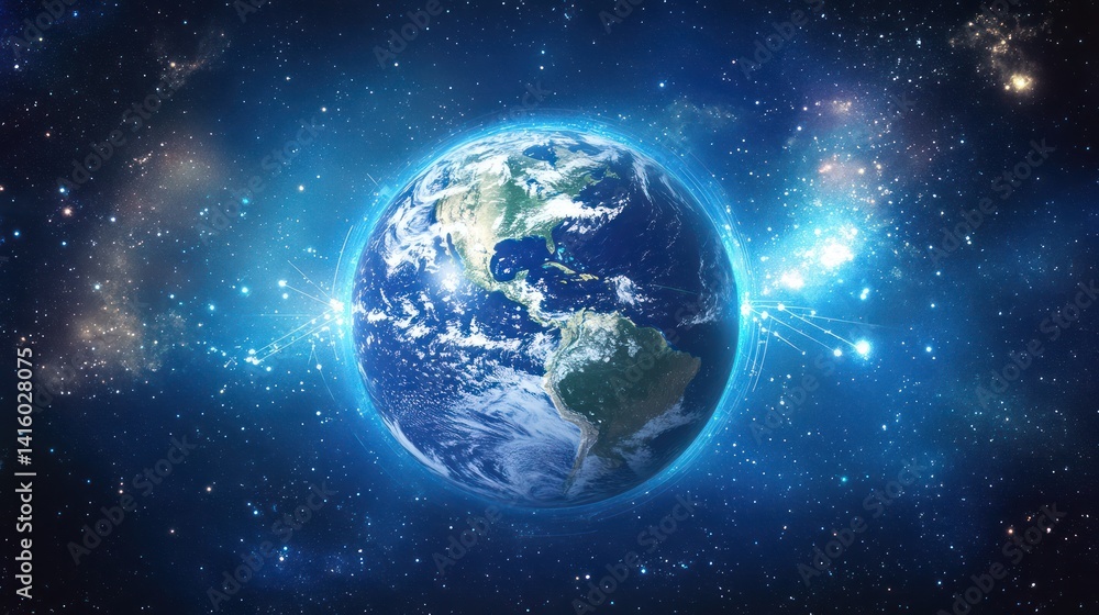 Earth in Space, Cosmic Background, Astronomy, Educational Earth in Space, Cosmic Background, Astronomy, Educational
