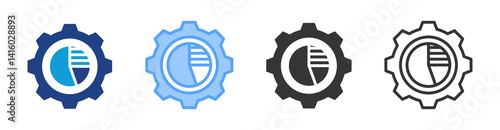 Sector icon set multiple style collection