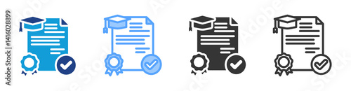 License icon set multiple style collection