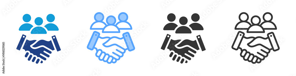 Partner icon set multiple style collection Partner icon set multiple style collection