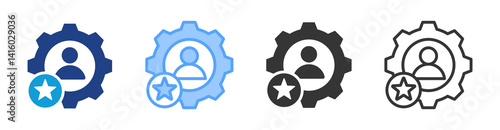 Skills icon set multiple style collection