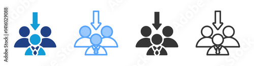 Senior Manager icon set multiple style collection