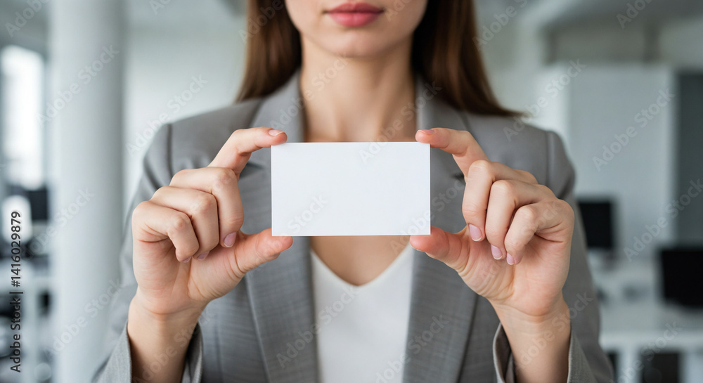 Main tenant une carte de visite
Main tenant une carte de visite