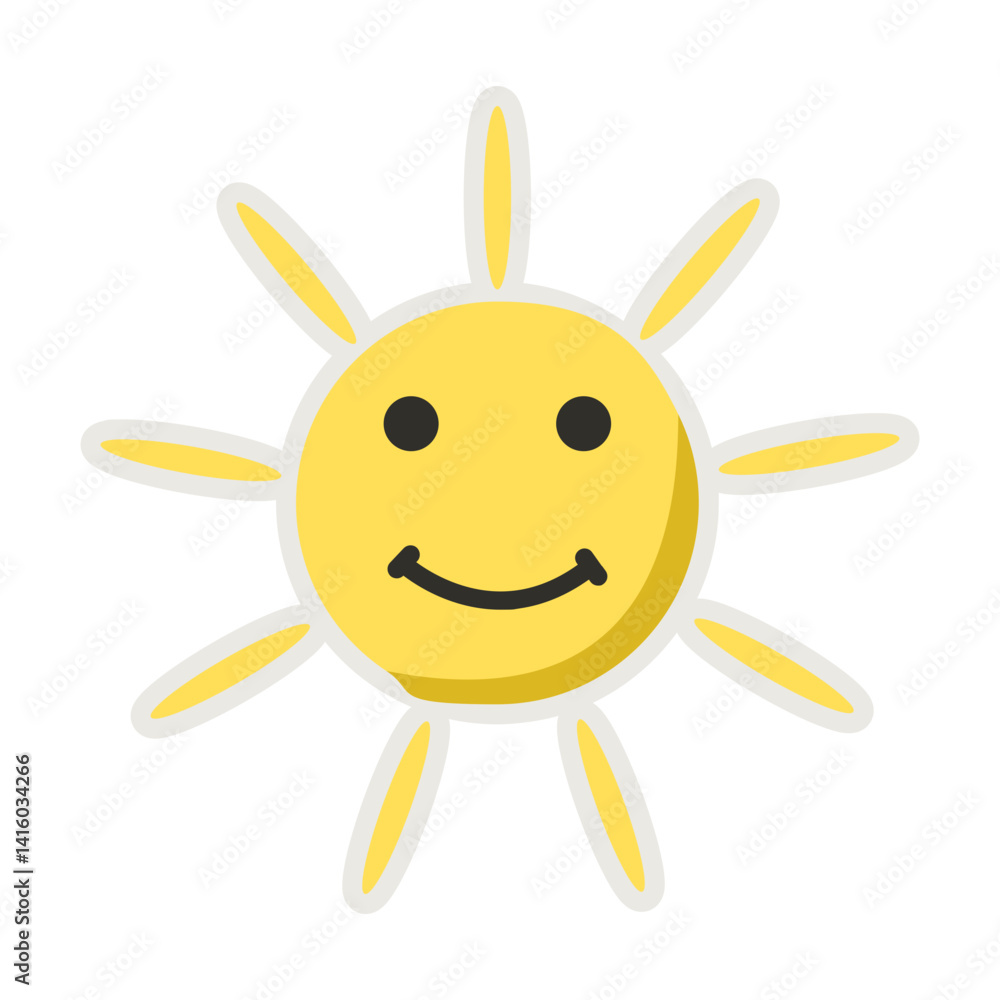 Nature Doodle Sticker Sun