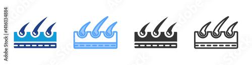 Hair Growth icon set multiple style collection