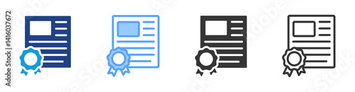 Professional Certification Blue Icon
