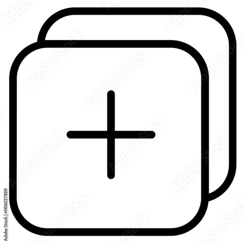 Add Album Picture Line Icon