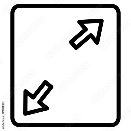 Arrow Drag Image Line Icon
