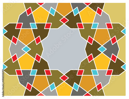 Geometric Abstraction: A mesmerizing close-up showcases a symphony of geometric shapes and vibrant colors, where precision and artistry converge.