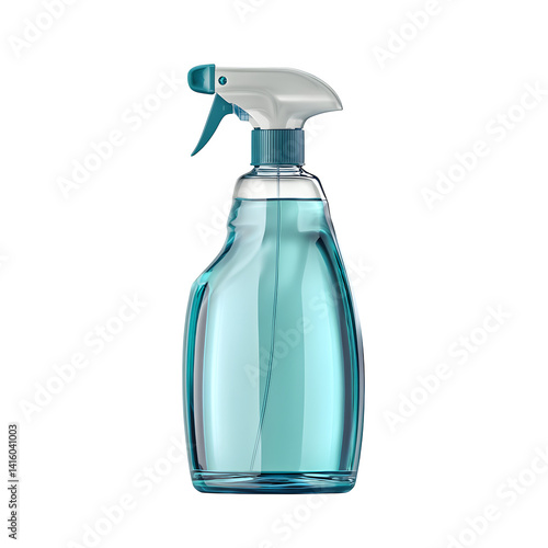 Billede på lærred Blue Spray Bottle Product Packaging Design for Cleaning Supplies