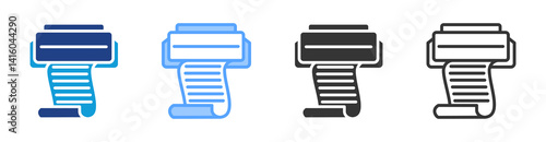 Packing Slip icon set multiple style collection