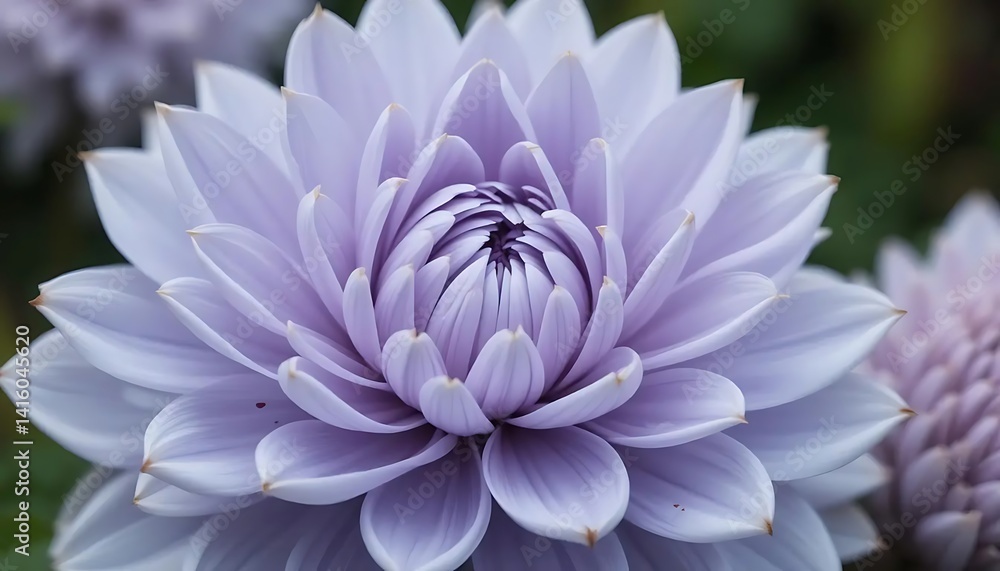 Exquisite dahlia flower in soft pastel hues, captivating close-up view