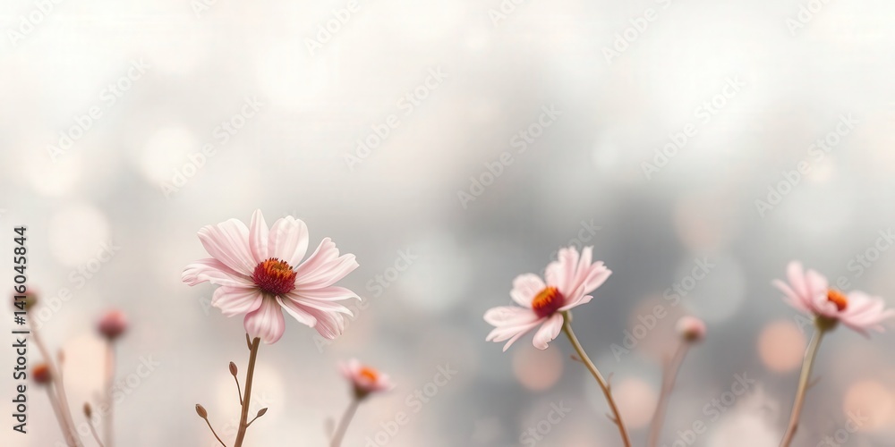 Soft pink flowers against a dreamy bokeh background. Soft pink flowers against a dreamy bokeh background.