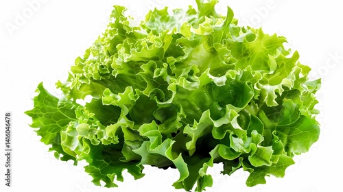 A fresh lettuce isolated on transparent background, Generative AI illustrations.