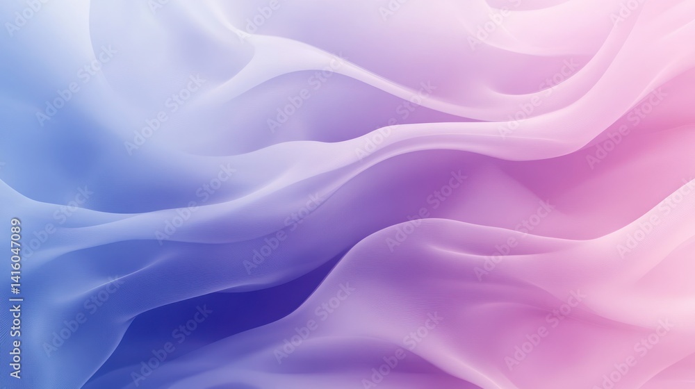 Fototapeta premium Translucent Waves of Gradient Colors Forming an Abstract Ethereal Pattern