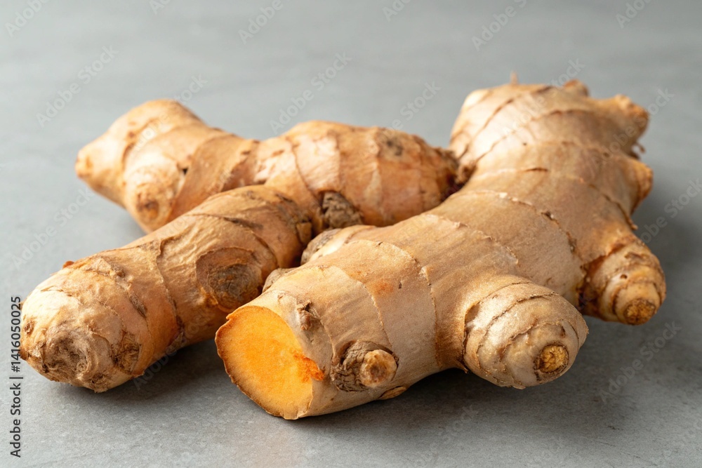ginger root on white background ginger root on white background