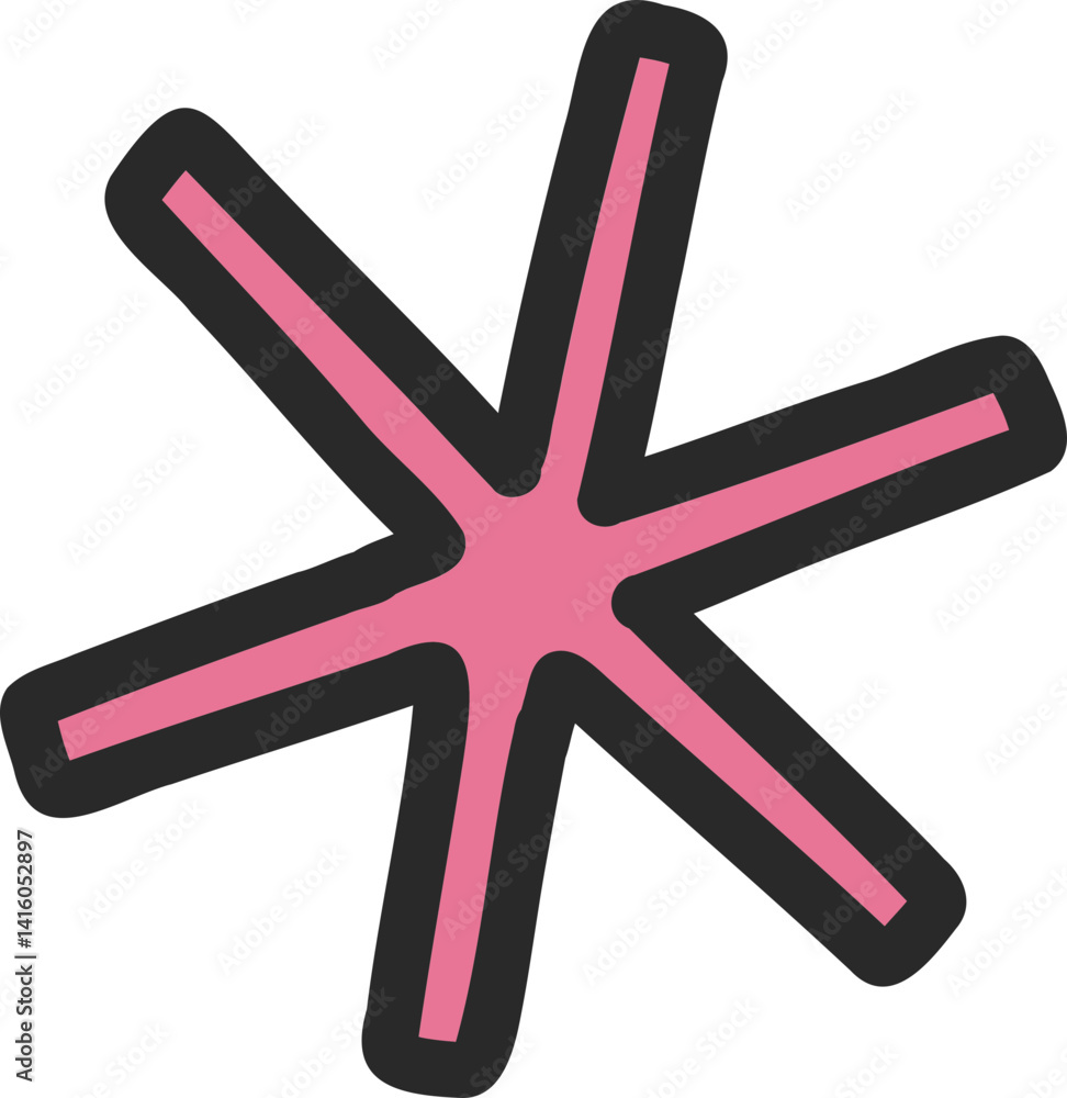 Six-Pointed Abstract Shape Six-Pointed Abstract Shape