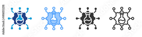 Applied Science icon set multiple style collection