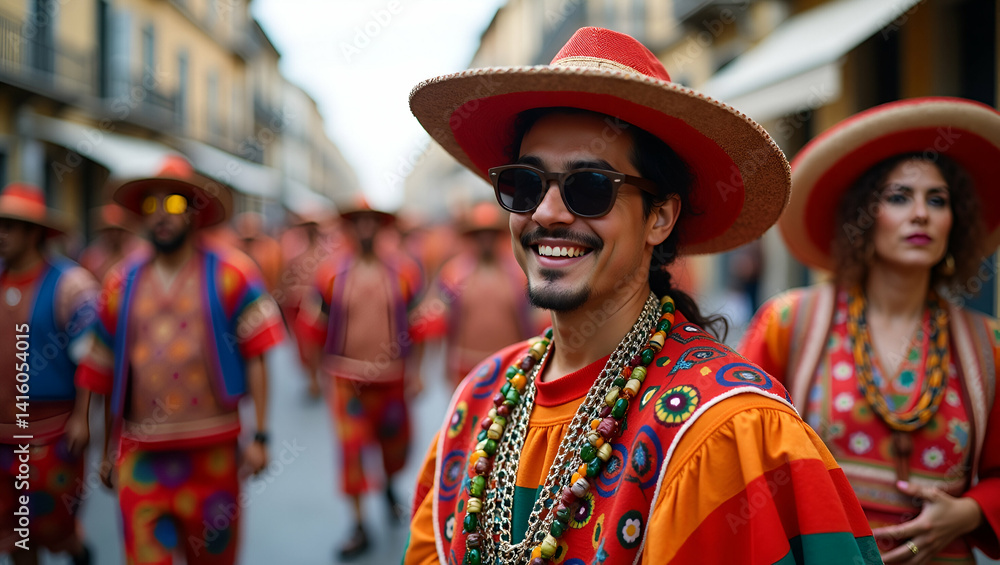 Fototapeta premium Sophisticated Festa Junina Photography: Capture Vivid Festival Moments, Traditional Costumes & Lively Cultural Expressions for Creative Archives in Photo Stock Concept.