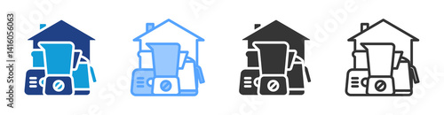 Small Appliances icon set multiple style collection