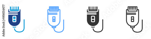 Epilator icon set multiple style collection