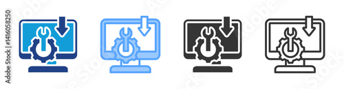 Installed icon set multiple style collection