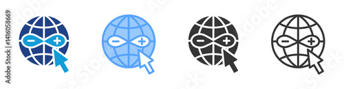 Web Dav icon set multiple style collection