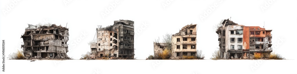 Ruined Buildings in Various States of Decay Ruined Buildings in Various States of Decay