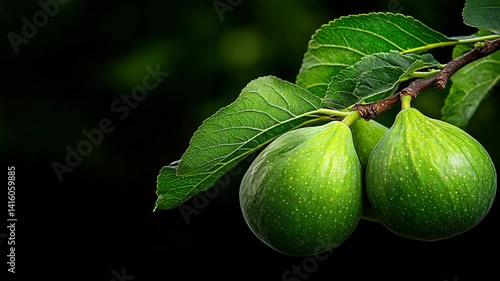 Wallpaper Mural Green Figs on Branch: Nature's Bounty Torontodigital.ca