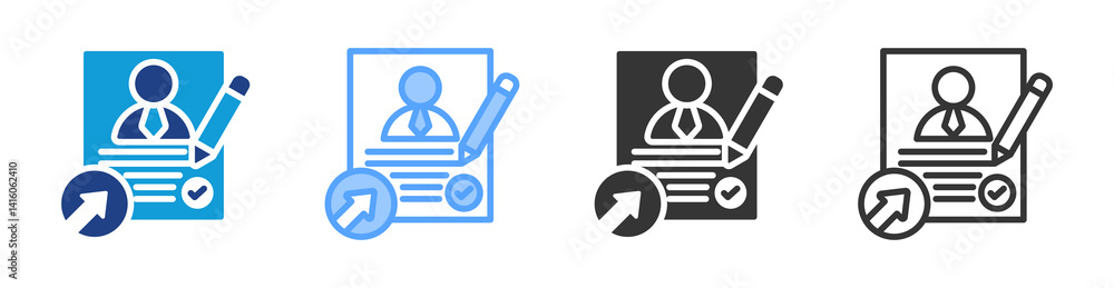 Job Reference icon set multiple style collection Job Reference icon set multiple style collection