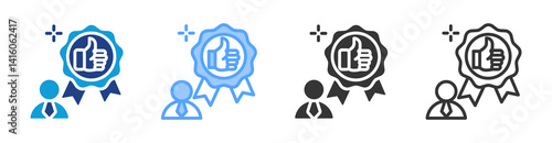 Recommendation icon set multiple style collection