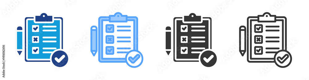 Assesment icon set multiple style collection Assesment icon set multiple style collection